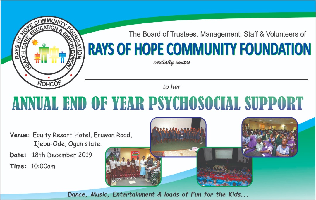 ANNUAL END OF YEAR PSYCHOSOCIAL SUPPORT